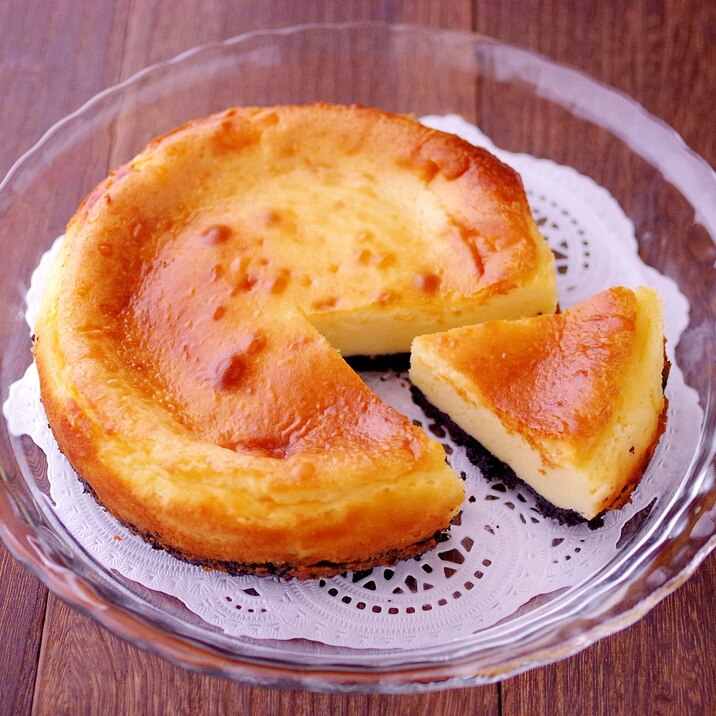 簡単ホットケーキミックス☆酸味の少ないチーズケーキ